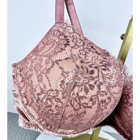 Victorias Secret Very Sexy Push Up Pink Shimmer Bra 40C Romantic Everyday Classi - Picture 2 of 11